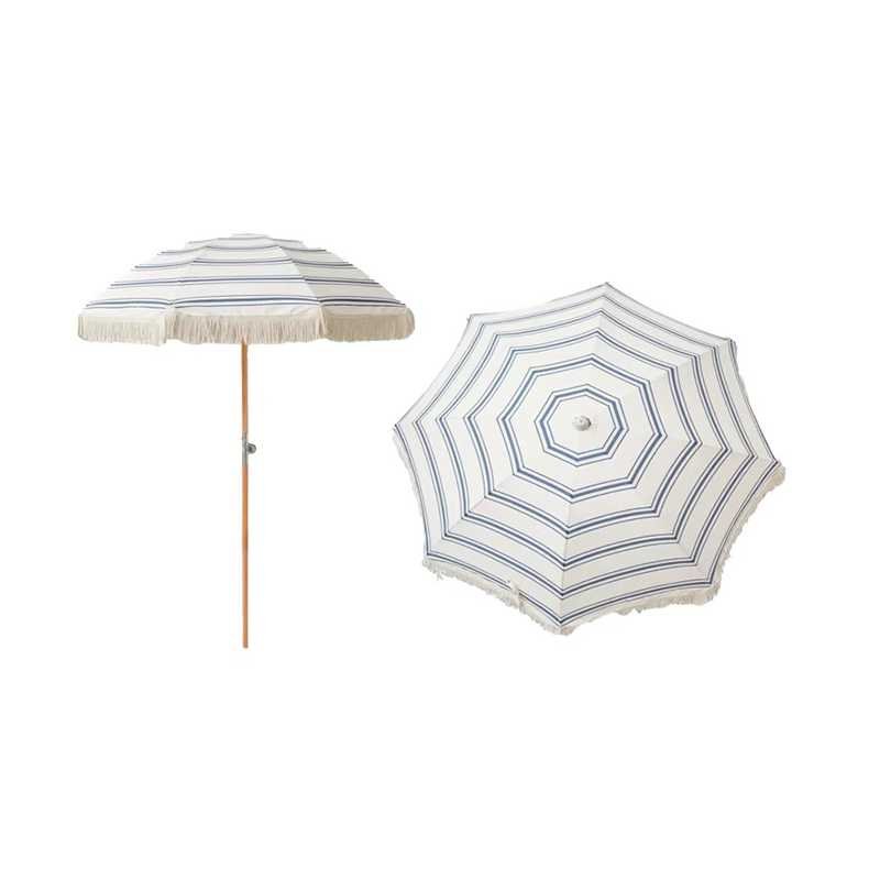 Pólo de madeira guarda -chuva de praia à prova d'água